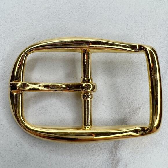 Vintage Gold Tone Simple Basic Belt Buckle for up to 1 Inch Belt - Picture 1 of 8